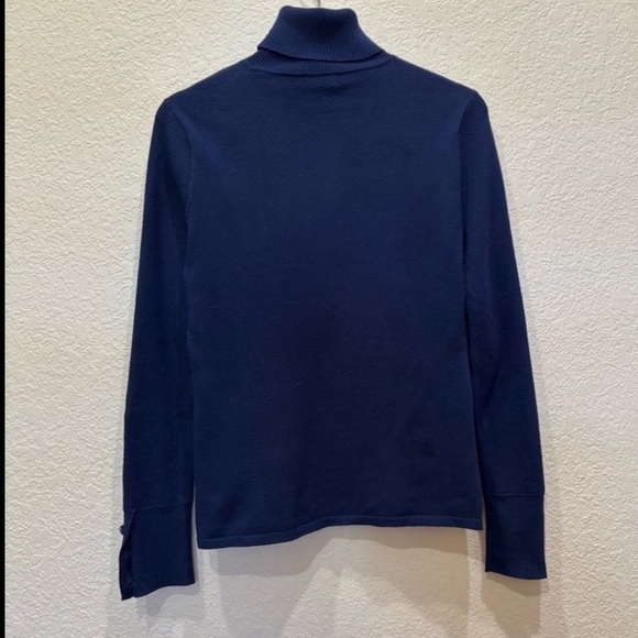 L'AGENCE Deep Blue Turtleneck size small - Picture 5 of 6